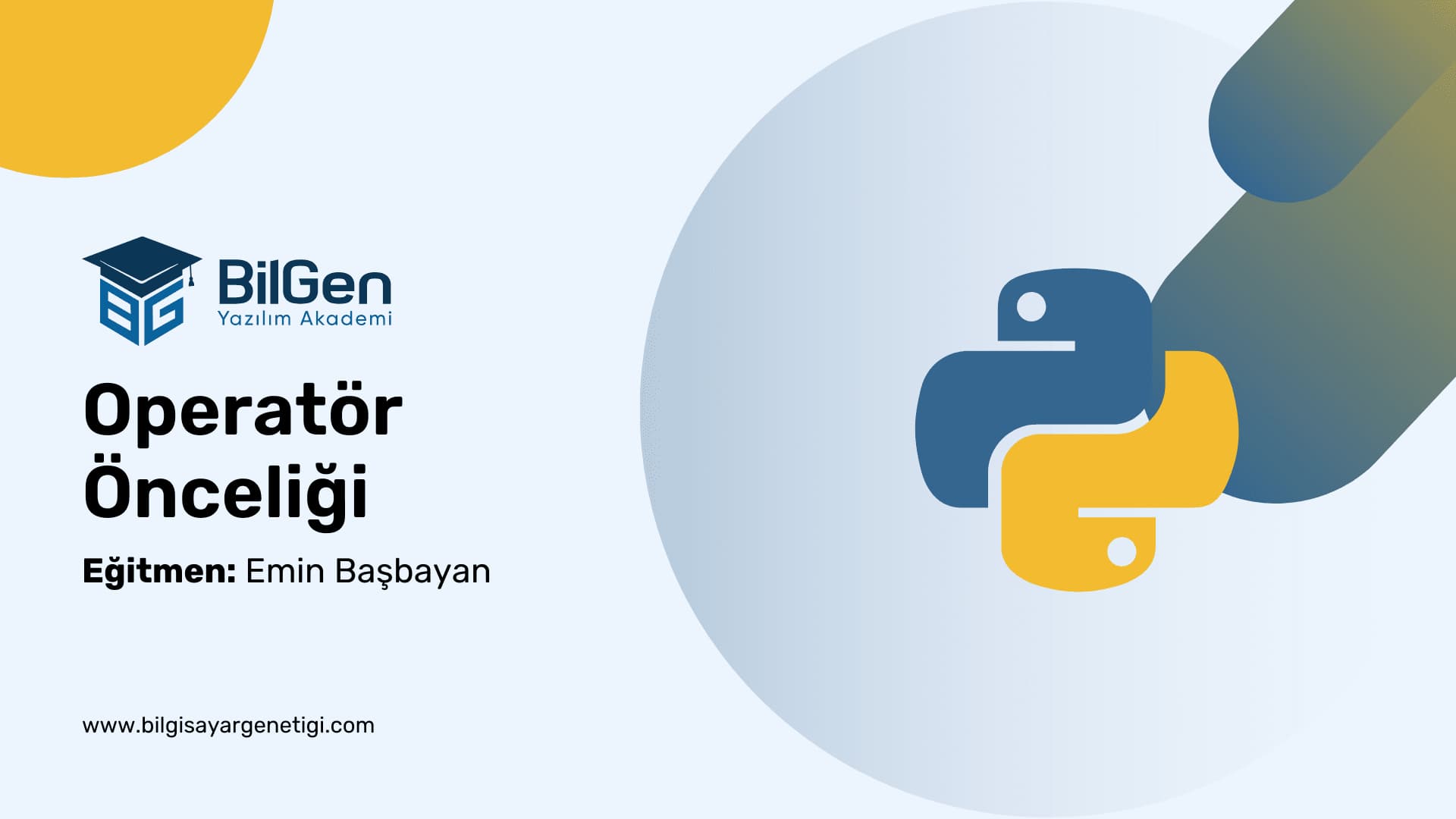 Python'da Operatör Önceliği