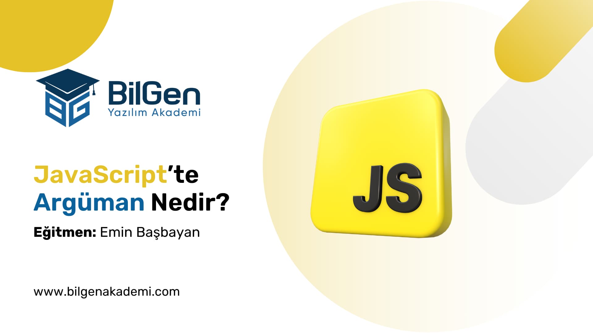 JavaScript'te Argüman Alan String Methodları