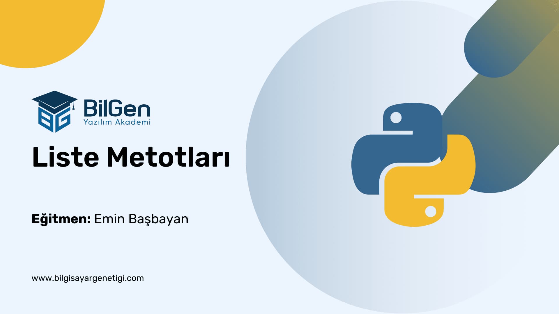 Python'da Liste Metotları: Listeler Üzerinde Etkili İşlemler