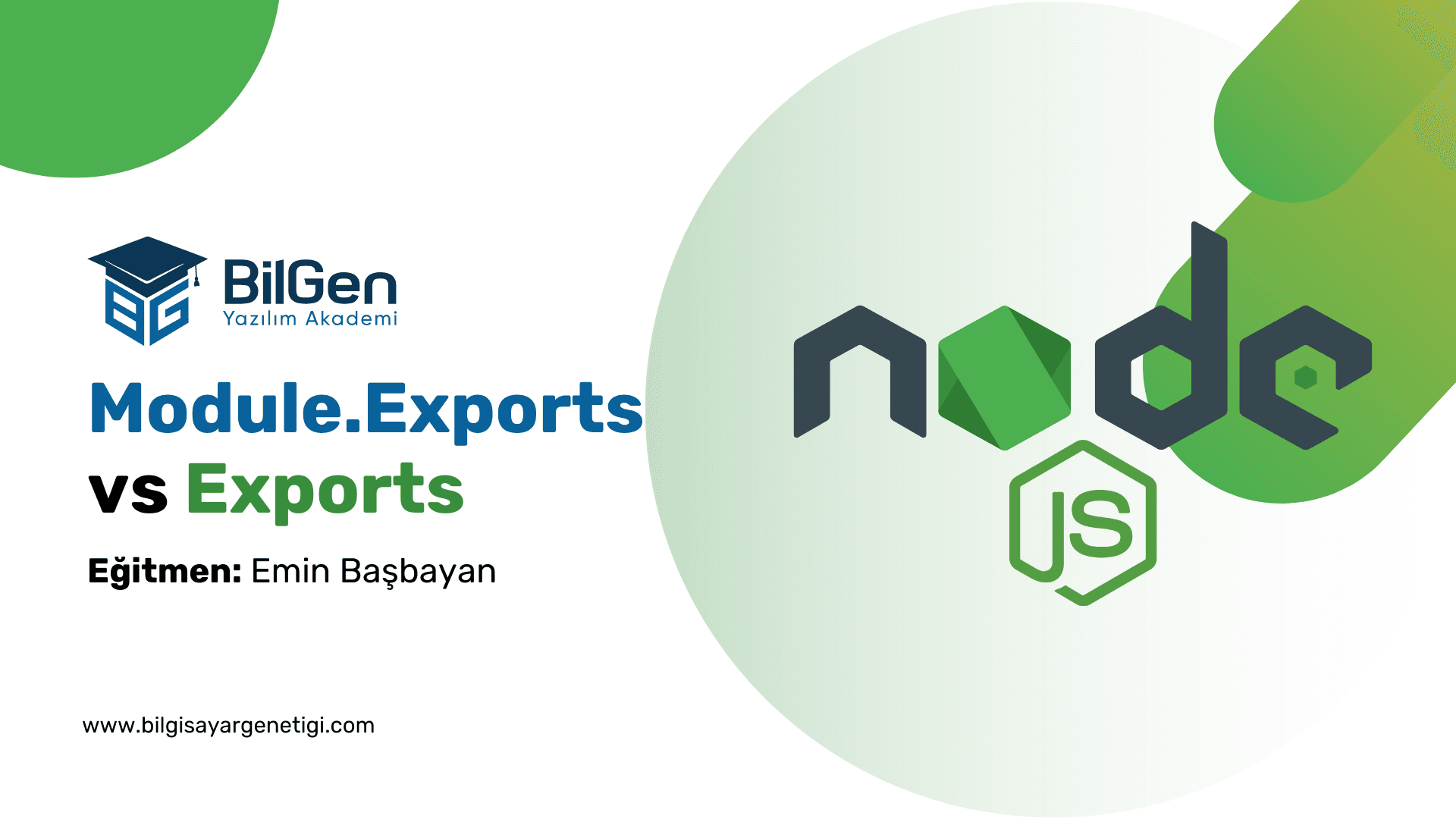 Node.js'de module.exports ve exports Arasındaki Farklar
