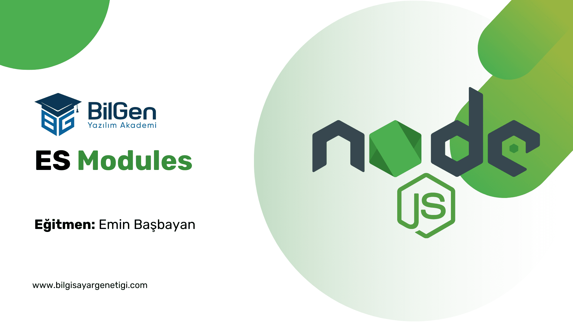 Node.js'de ES Modülleri