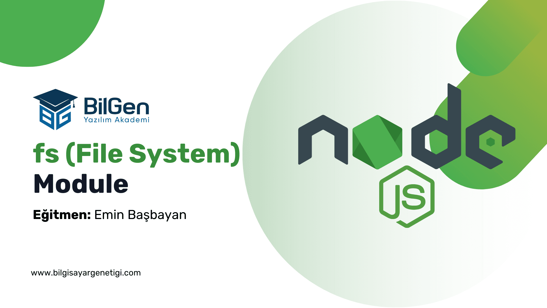 Node.js İle Dosya Sistemine Erişim: fs Modülü