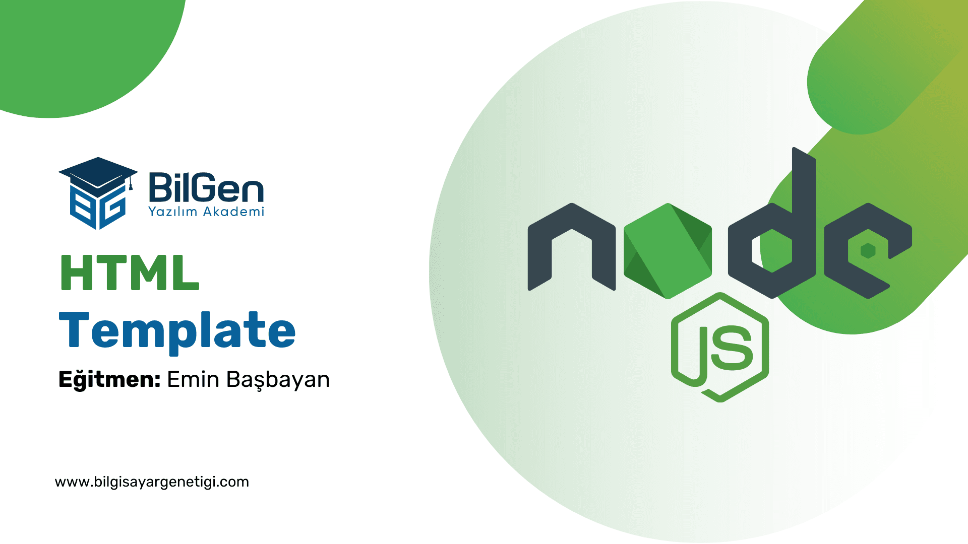 Node.js HTML Şablonları ve Dinamik İçerik