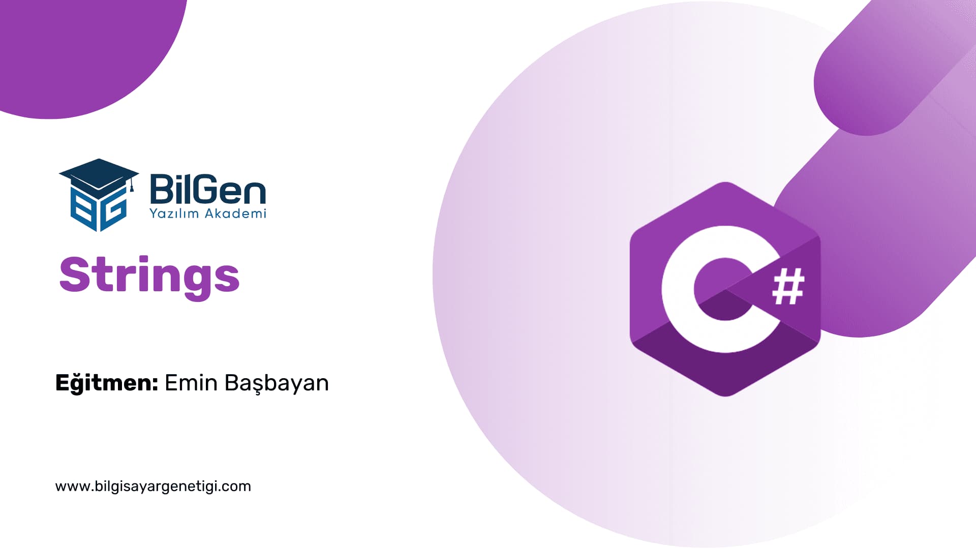 C# ile Strings