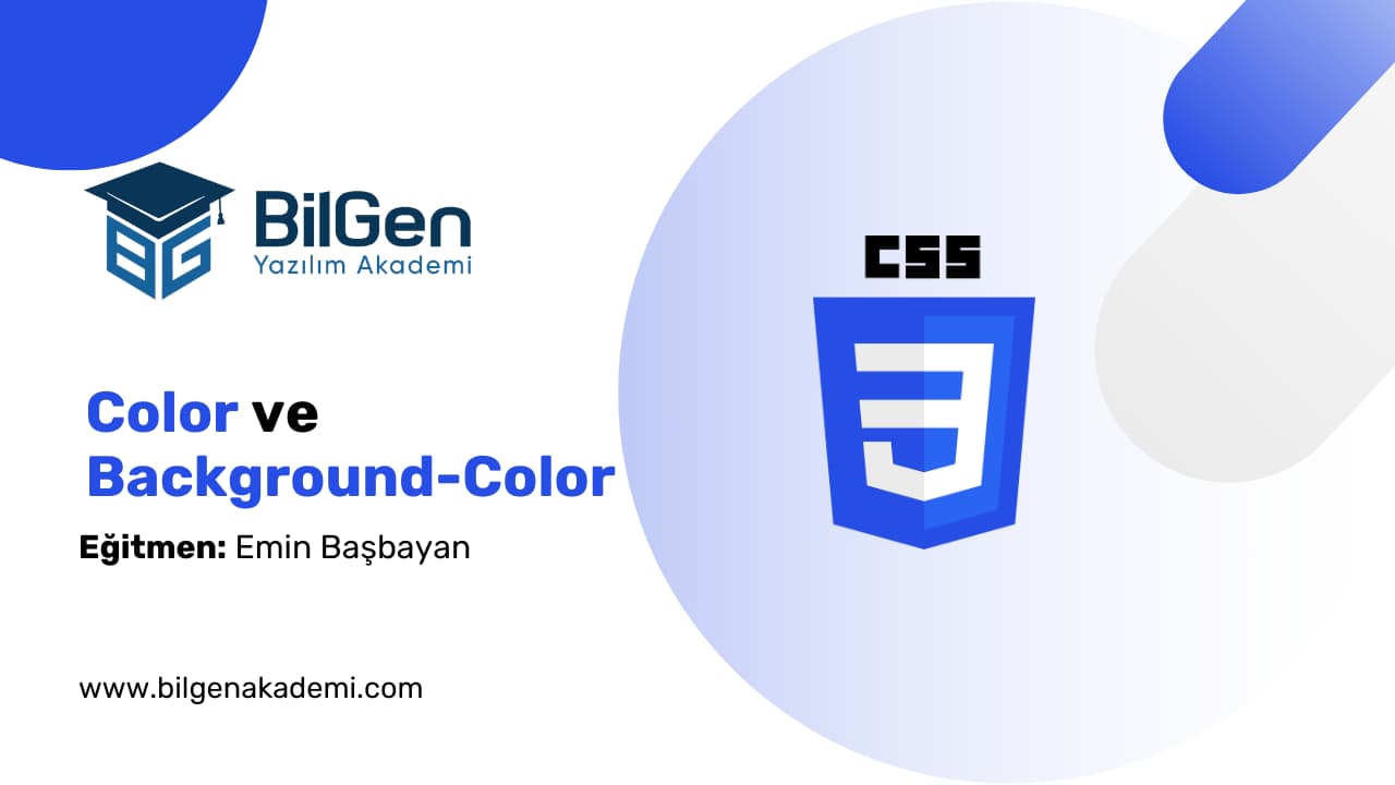 CSS Color ve Background-Color