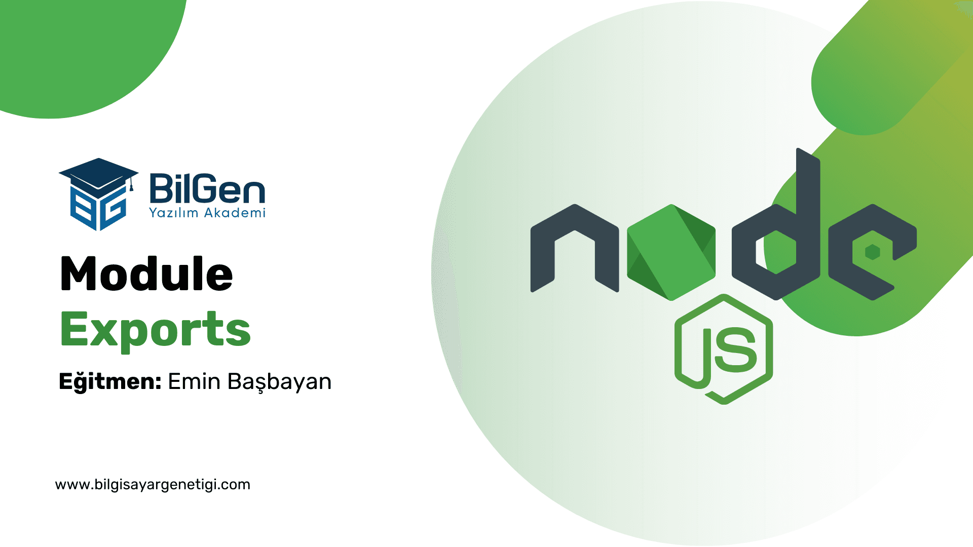 Node.js Module Exports: Modül İhracatı