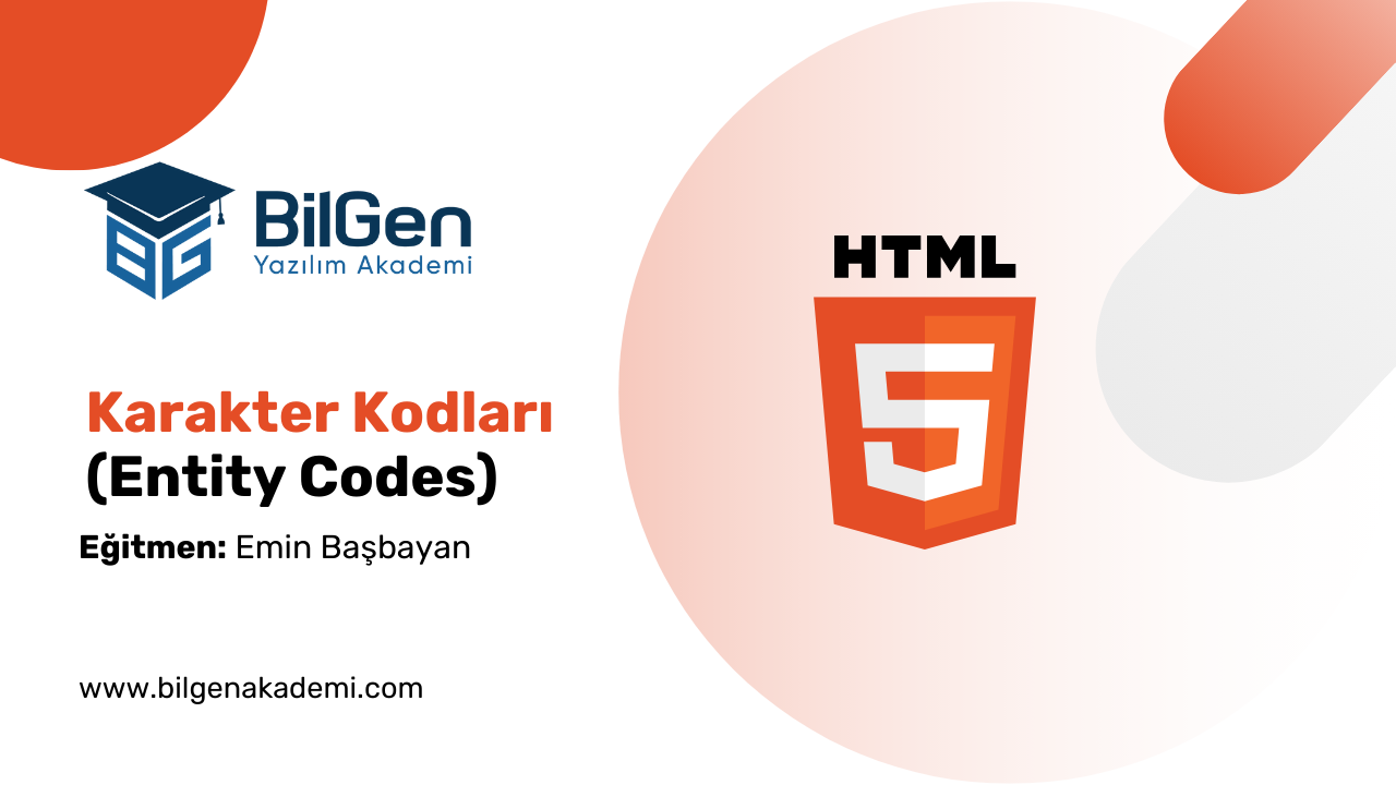 HTML Karakter Kodları (Entity Codes)