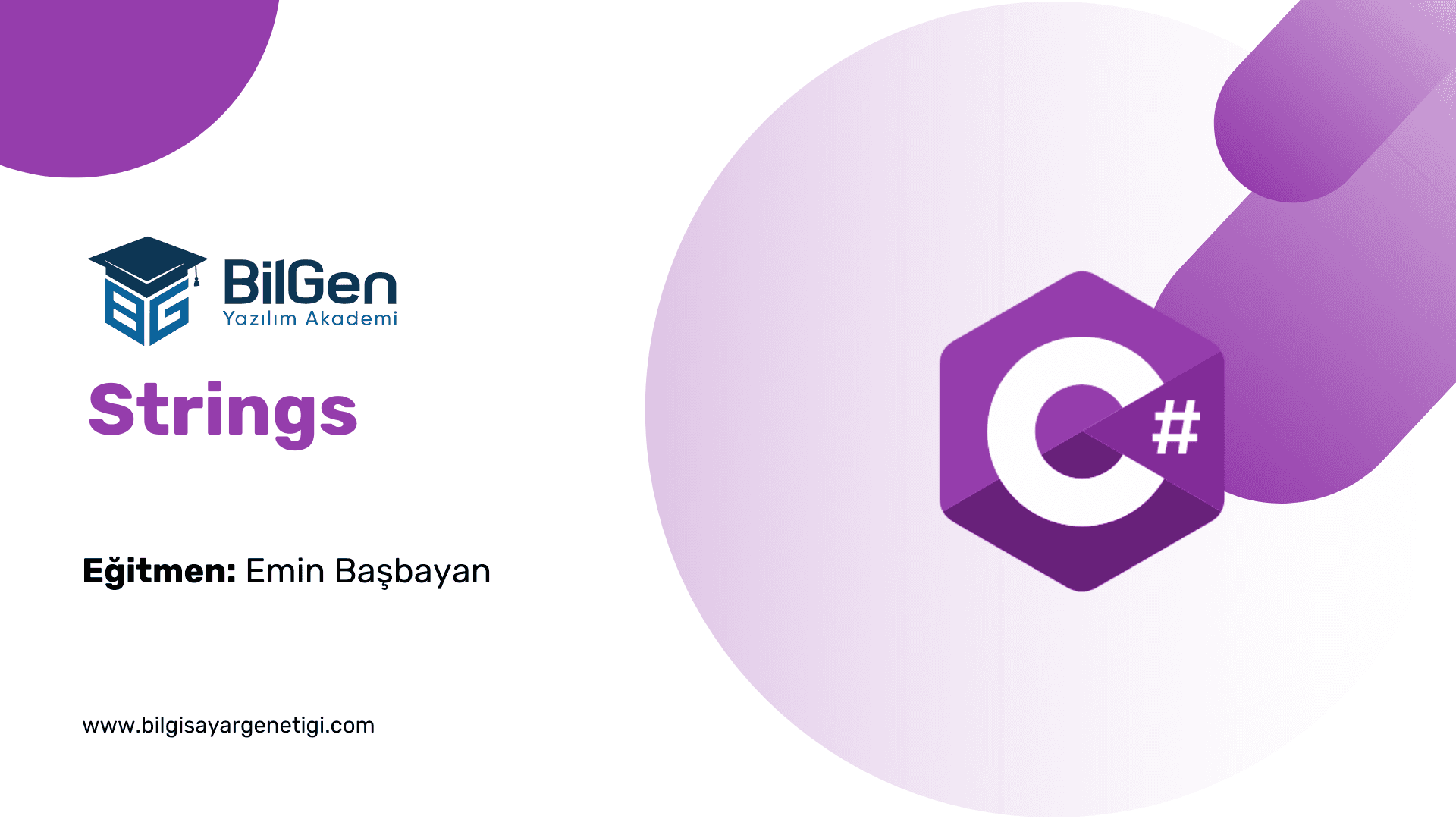 C# ile Strings