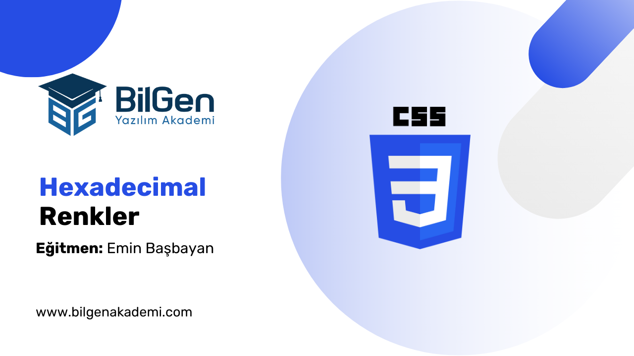 CSS Hexadecimal Renkler
